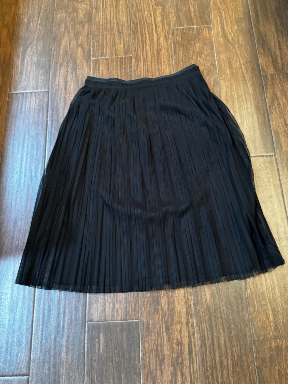 Banana Republic Black Pleated Midi Skirt